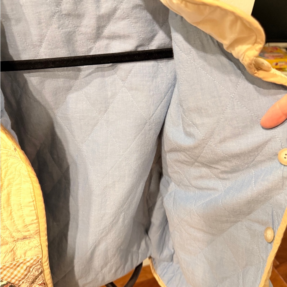 Tuckernuck Patchwork Quilted Jacket - Cream And B… - image 2